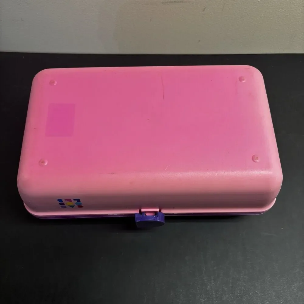 Caboodles Makeup Case Box Kit Purple Pink Crafts Organizer Storage Vintage USA